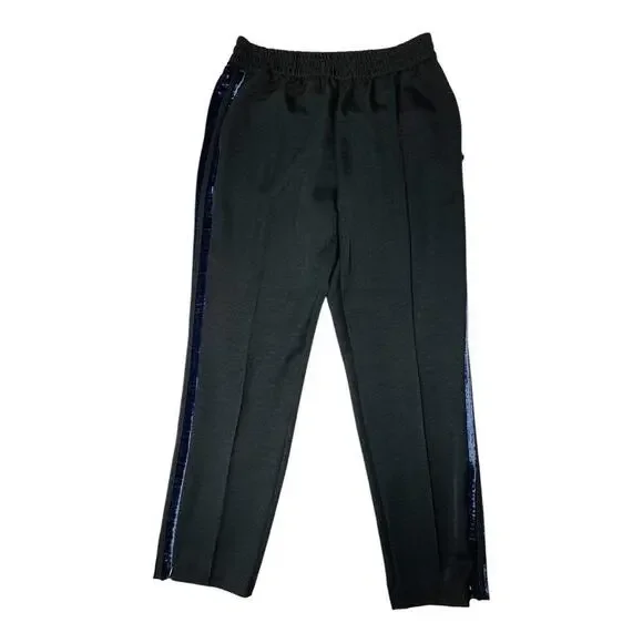 Scotch & Soda womens Tailored Pants Velvet Side Tapes size S Black - Picture 3 of 12